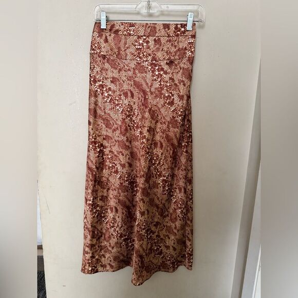 Free People Normani Bais Snake Print Midi Skirt - Picture 4 of 4
